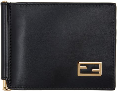 fendi men's leather wallet|Fendi money clip wallet.